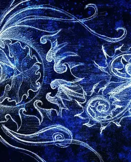 Samolepící tapety Samolepící tapeta neobyčejná modrá kresba