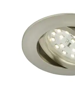 Bodovky do podhledu na 230V BRILONER LED vestavné svítidlo, pr. 8,2 cm, 5 W, matný nikl BRI 7209-012