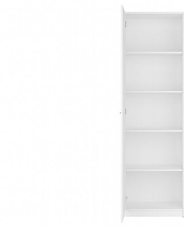 Šatní skříně MARIONET skříň jednodvéřová, bílá, 5 let záruka
