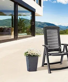 Zahradní křesla a židle KETER Zahradní polohovací křeslo BARBUDA | grafit