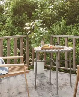 Zahradní stolky Zahradní čajový stolek polyratan Dekorhome Černá