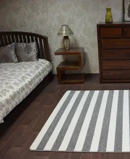 Koberce a koberečky Dywany Lusczow Kusový koberec SKETCH WILLIAM šedý/bílý - pruhovaný, velikost 120x170