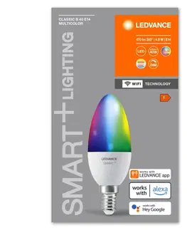 LED žárovky OSRAM LEDVANCE SMART+ WiFi B40 4,9W 230V RGBW FR E14 4058075778597