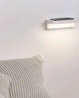 Nástěnná svítidla FARO BARCELONA LED nástěnné světlo Well USB+wireless charger bílá