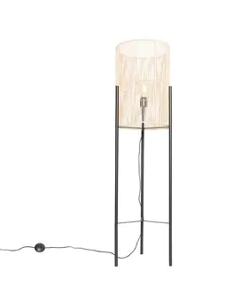 Stojaci lampy Skandinávská stojací lampa bambus - Natasja
