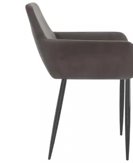 Židle Jídelní židle 2 ks samet / kov Dekorhome Modrá