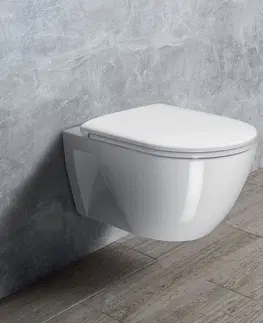 Záchody GSI PURA ECO závěsná WC mísa, Swirlflush, 36x55cm, bílá ExtraGlaze 880711