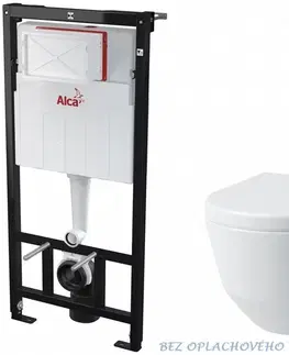 WC sedátka ALCADRAIN Sádromodul předstěnový instalační systém bez tlačítka + WC LAUFEN PRO RIMLESS + SEDÁTKO AM101/1120 X LP1