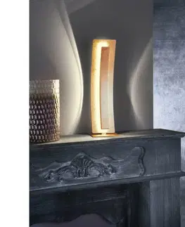 Designové stolní lampy PAUL NEUHAUS LED stolní lampa s imitací plátkového zlata s teple bílou barvou vč. šňůrového vypínače 3000K PN 4603-12