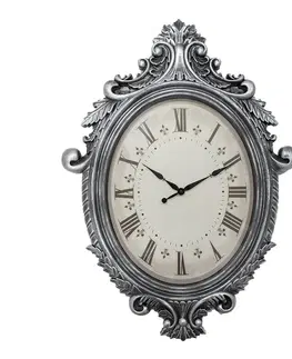 Hodiny Stříbrné antik nástěnné hodiny Evellin - 56*6*76 cm / 1*AA Clayre & Eef 5KL0236