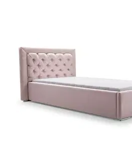 Postele ArtIdz Čalouněná jednolůžková postel DANIELLE | růžová 90 x 200 cm