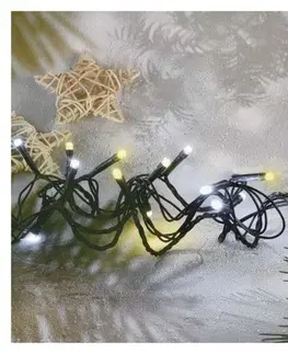 Vánoční řetězy a lamety EMOS LED vánoční řetěz Blick s časovačem 18 m teplá/studená bílá