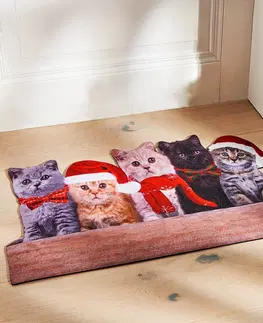 Bytové doplňky a dekorace Rohožka "Vánoční kočky"
