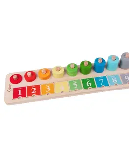 Hračky RAPPA - Počítadlo dřevěné tvary s čísly 66 ks