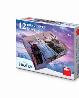 Hračky DINO - Frozen Ii 12 Dřevěné Licenční Kostky