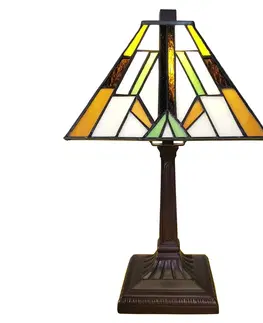 Svítidla Stolní Tiffany lampa Avice - 20*20*34 cm Clayre & Eef 5LL-6109