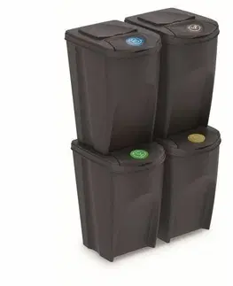 Odpadkové koše Koš na tříděný odpad Sortibox 35 l, 4 ks, šedá