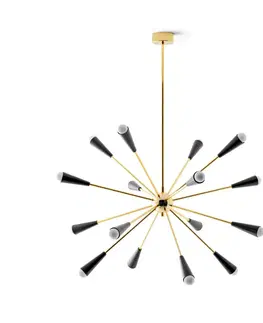 Závěsná světla Stilnovo Stilnovo Sputnik LED závěsné světlo, zlatá/černá