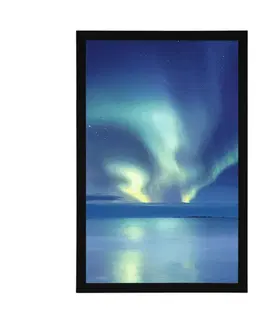 Příroda Plakát polární záře nad oceánem