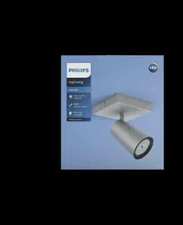 Moderní bodová svítidla Bodové svítidlo Philips Paisley 50571/48/PN šedé 1x max.5,5W
