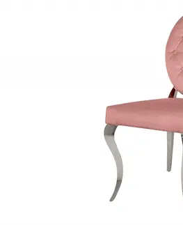 Jídelní sety Chesterfield jídelní židle 2 ks ZETHOS Dekorhome Růžová