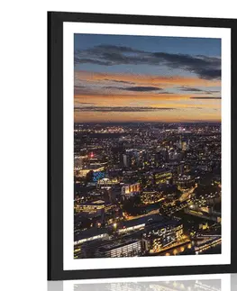 Města Plakát s paspartou letecký pohled na Londýn