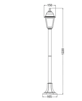 Stojací svítidla ACA Lighting 4S plastová venkovní stojací lampa rezavá 100cm E27 IP44 PLGP5R