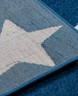 Koberce a koberečky Dywany Lusczow Kusový koberec SKETCH DECLAN modrý / bílý - Hvězda, velikost 180x270