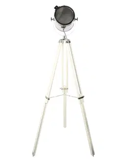 Lampy Stojací lampa reflektor na trojnožce Tomba shiny Chrome - 46*46*165 CM/E27 Collectione 58247-NICKEL SHINY WHITE