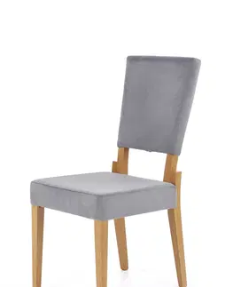 Židle Kasvo SORBUS židle nohy dub medový / látka šedá