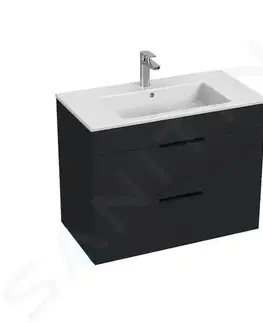 Koupelna JIKA Cube Skříňka s umyvadlem 80x43x61 cm, matný antracit H4537621763521