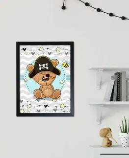 Obrazy do dětského pokoje Obraz medvídka piráta do dětského pokoje