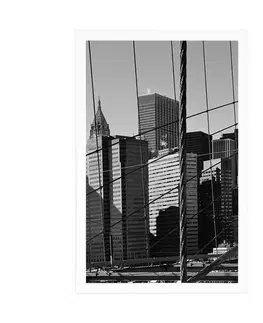 Černobílé Plakát Manhattan v černobílém provedení