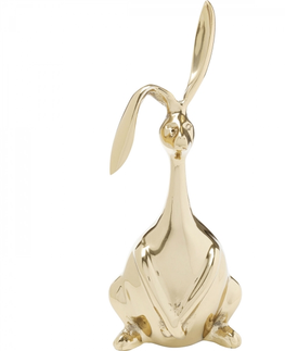 Sošky zajíců KARE Design Soška Bunny - zlatá, 52cm