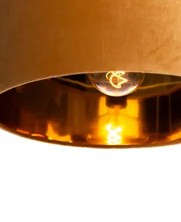 Zavesna svitidla Moderní závěsná lampa žlutá se zlatem 40 cm - Rosalina