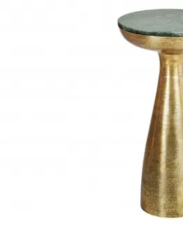 Luxusní a designové příruční stolky Estila Designový příruční stolek Elements kulatý zlatý 57cm