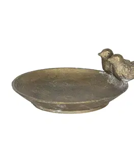 Mísy a misky Dekorační kovová miska s ptáčky - 11*9*2 cm Clayre & Eef 6Y4027