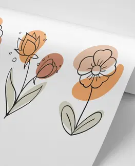 Samolepící tapety Samolepící tapeta minimalistické květiny
