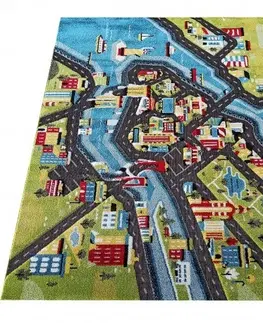 Dětské koberce Dětský senzorický koberec s motivem města