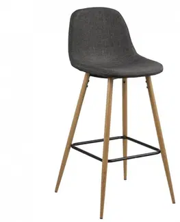 Barové židle Actona Barová židle Wilma III šedá/dřevo
