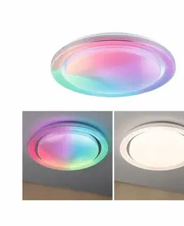 LED stropní svítidla PAULMANN LED stropní svítidlo Rainbow efekt duhy RGBW 230V 38,5W chrom/bílá