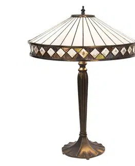 Svítidla Stolní lampa Tiffany Diamant - Ø 41*59 cm Clayre & Eef 5LL-5983