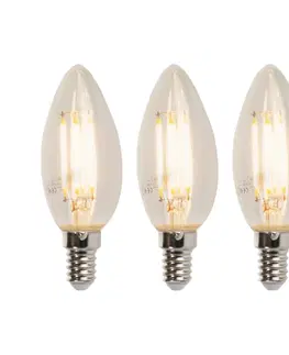 Zarovky Sada 3 ks LED E14 stmívatelných svíčkových lamp B35 5W 380lm 2700K