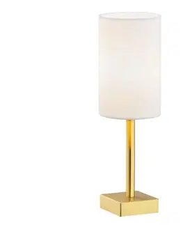 Lampy Argon Argon 8030 - Stolní lampa ABRUZZO 1xE14/7W/230V mosaz/bílá 