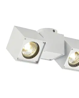 Moderní bodová svítidla SLV BIG WHITE ALTRA DICE, stropní svítidlo, dvě žárovky, QPAR51, bílé, max. 100 W 151531