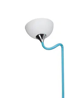 Svítidla TP Living Stojací lampa LUCIE 30 cm chromová/modrá/bílá