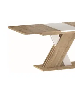 Jídelní stoly Rozkládací jídelní stůl EXEL Signal Bílá / dub wotan