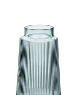 Dekorativní vázy Mondex Skleněná váza Serenite 20 cm nebeská šedá/modrá