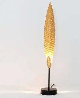 Stolní lampy Holländer Stolní lampa Penna zlatá, výška 51 cm