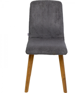 Jídelní židle KARE Design Čalouněná jídelní židle Lara Cord - šedá